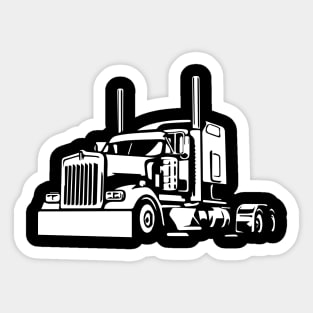 silhouette of a truck Sticker